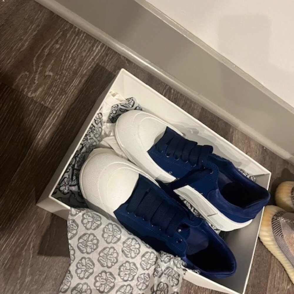 Alexander McQueen Deck Plimsoll Canvas & Suede Sneaker